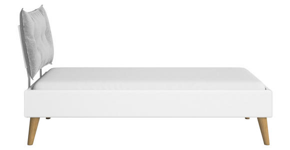BETT 90/200 cm  in Weiß  - Wildeiche/Weiß, Design, Holz/Holzwerkstoff (90/200cm) - Carryhome