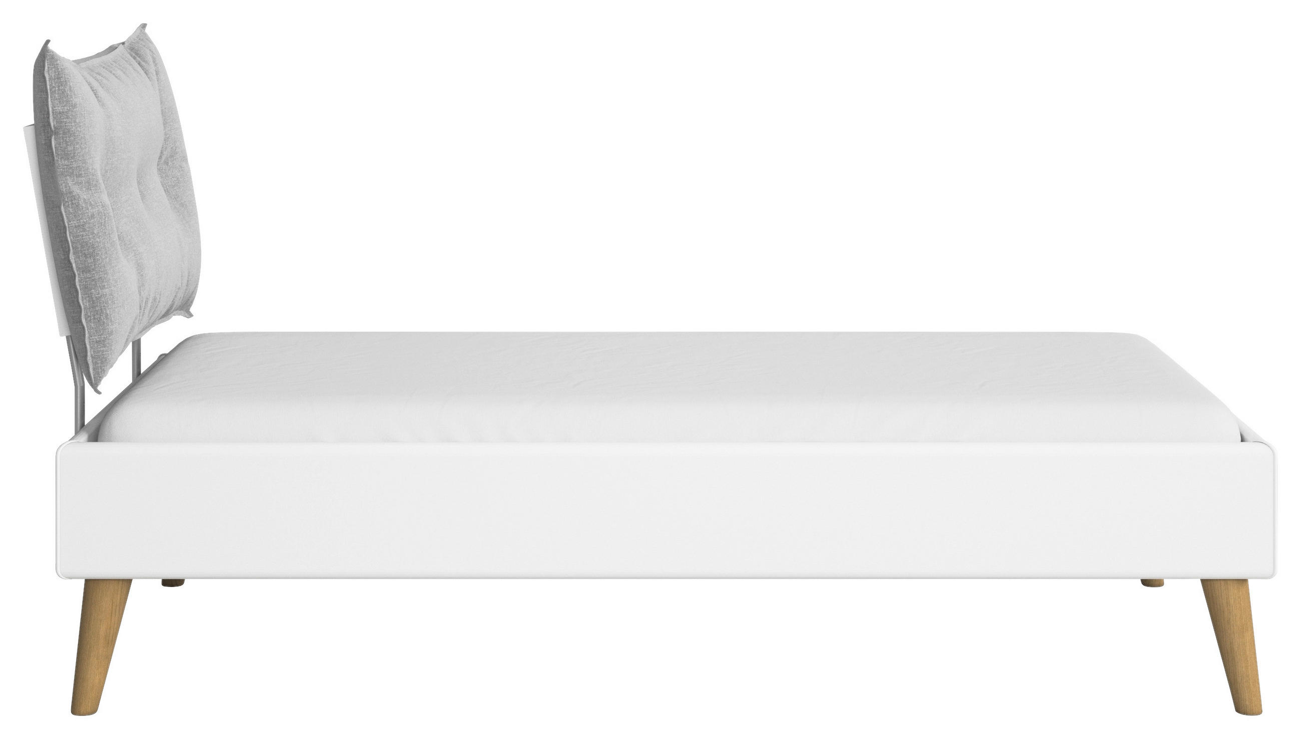 Thumbnail - Carryhome Bett, Weiß, Holz, Eiche, massiv, 90x200 cm, Blauer Engel, Goldenes M, Made in Germany, in verschiedenen Größen...