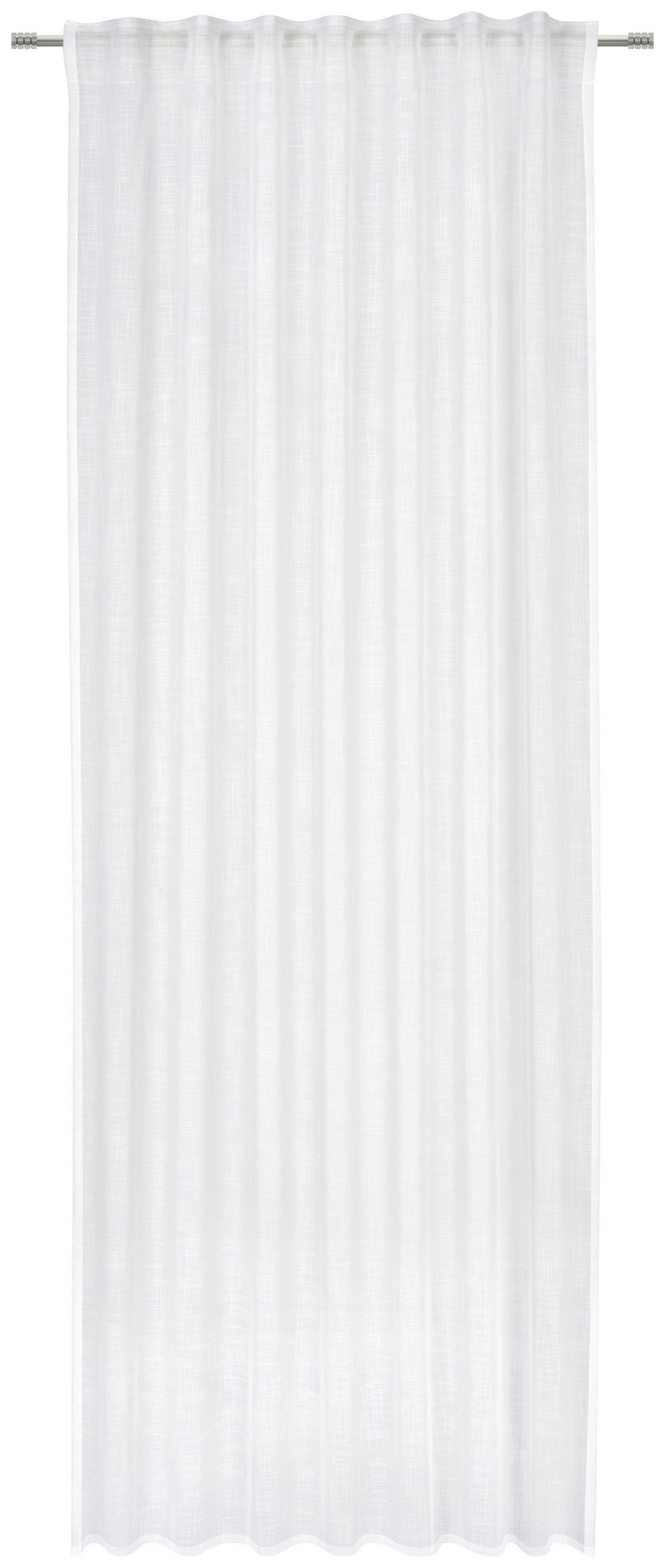 HOTOVÝ ZÁVĚS, průhledné, 140/300 cm - bílá, Basics, textil (140/300cm) - Esposa