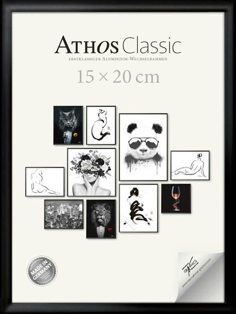 BILDERRAHMEN - Schwarz, Basics, Papier/Holzwerkstoff (15/20/1,8cm)