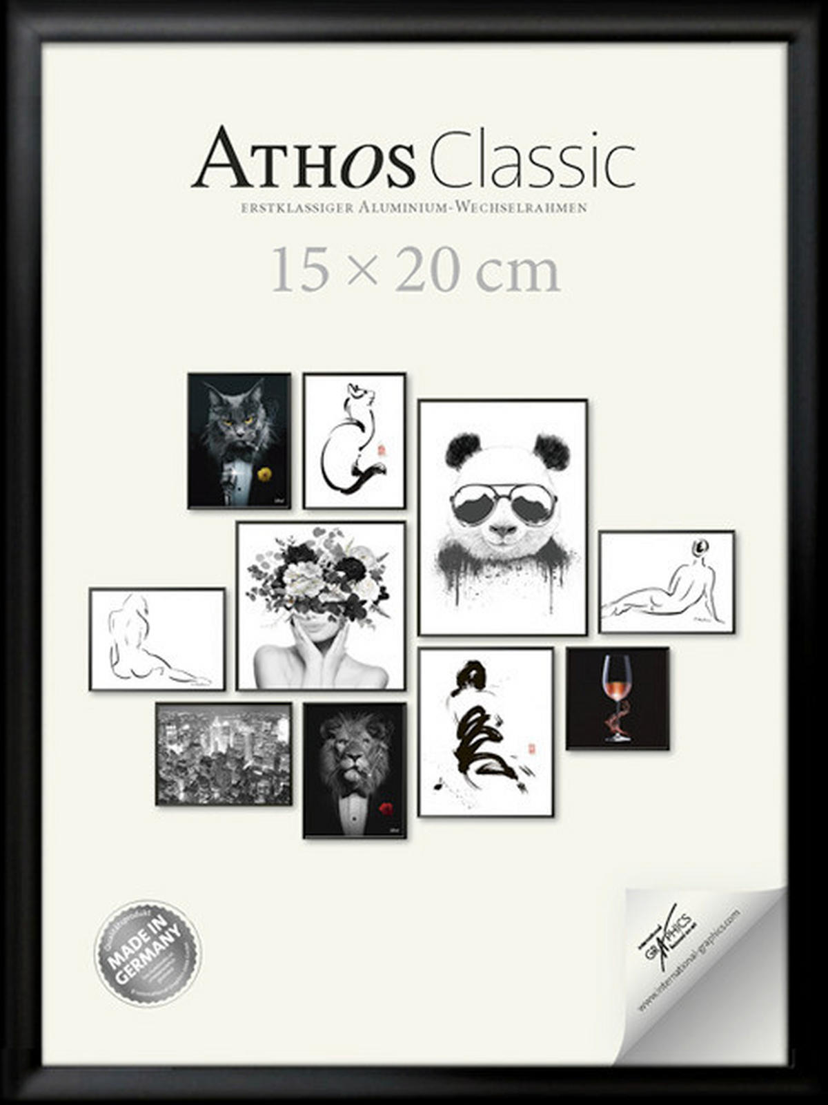 BILDERRAHMEN - Schwarz, Basics, Papier/Holzwerkstoff (15/20/1,8cm)