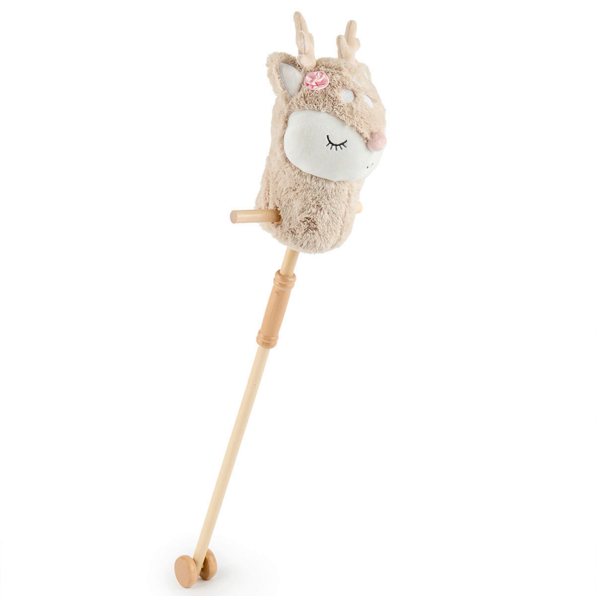 STECKENPFERD Steckentier Reh Ella - Beige, Basics, Holz/Textil (24/20/91cm)