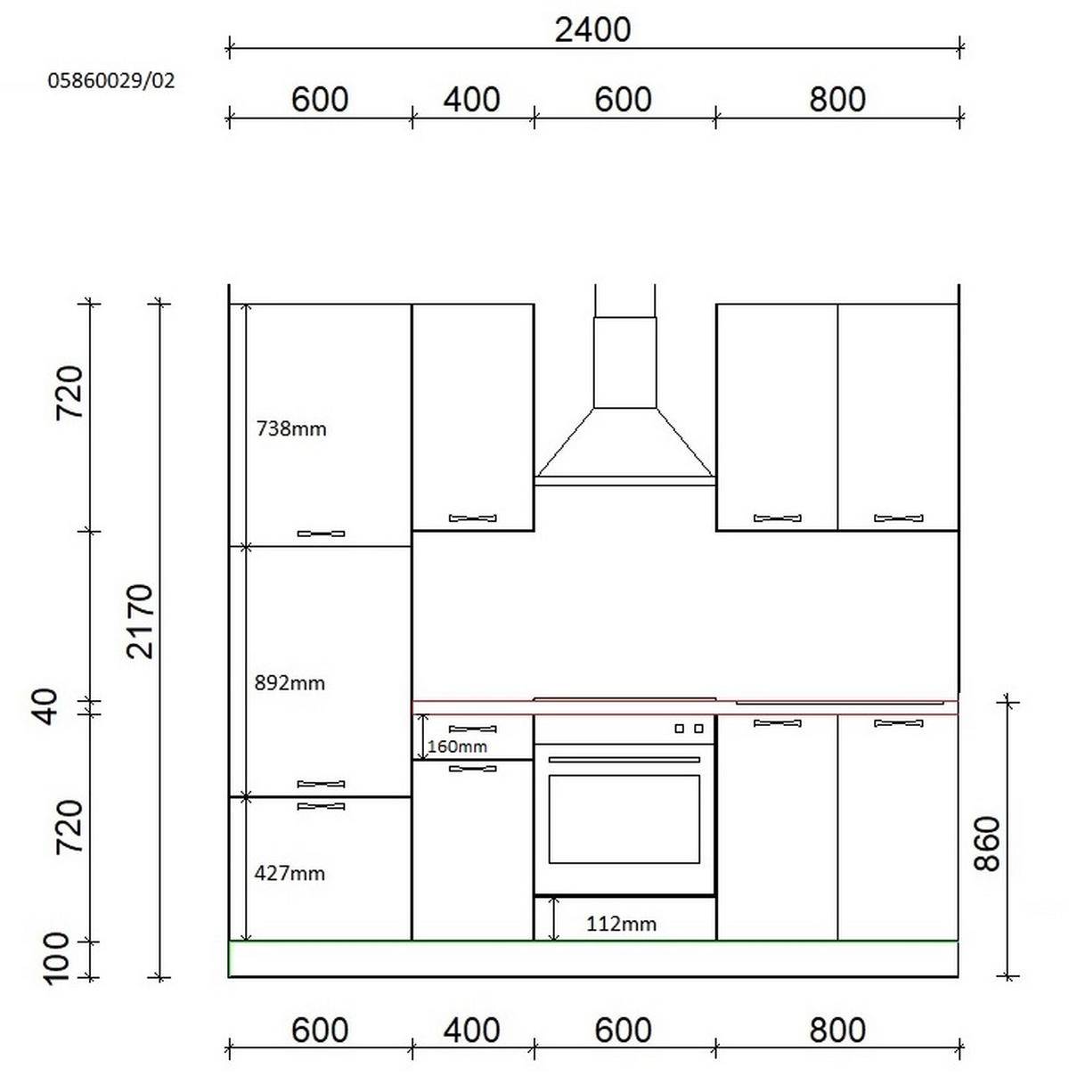 BLOK KUHINJA BEZ APARATA  bela  - bela, Moderno, pločasti materijal (240cm) - Xora