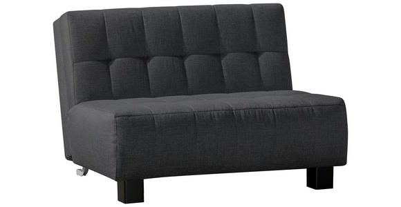 SCHLAFSOFA Dunkelgrau  - Dunkelgrau/Schwarz, Design, Textil/Metall (125/92/102cm) - Novel