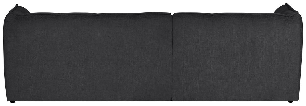 ECKSOFA LIVOLI in Chenille Grau  160/246 cm  - Schwarz/Grau, Design, Textil (160/246cm) - MID.YOU