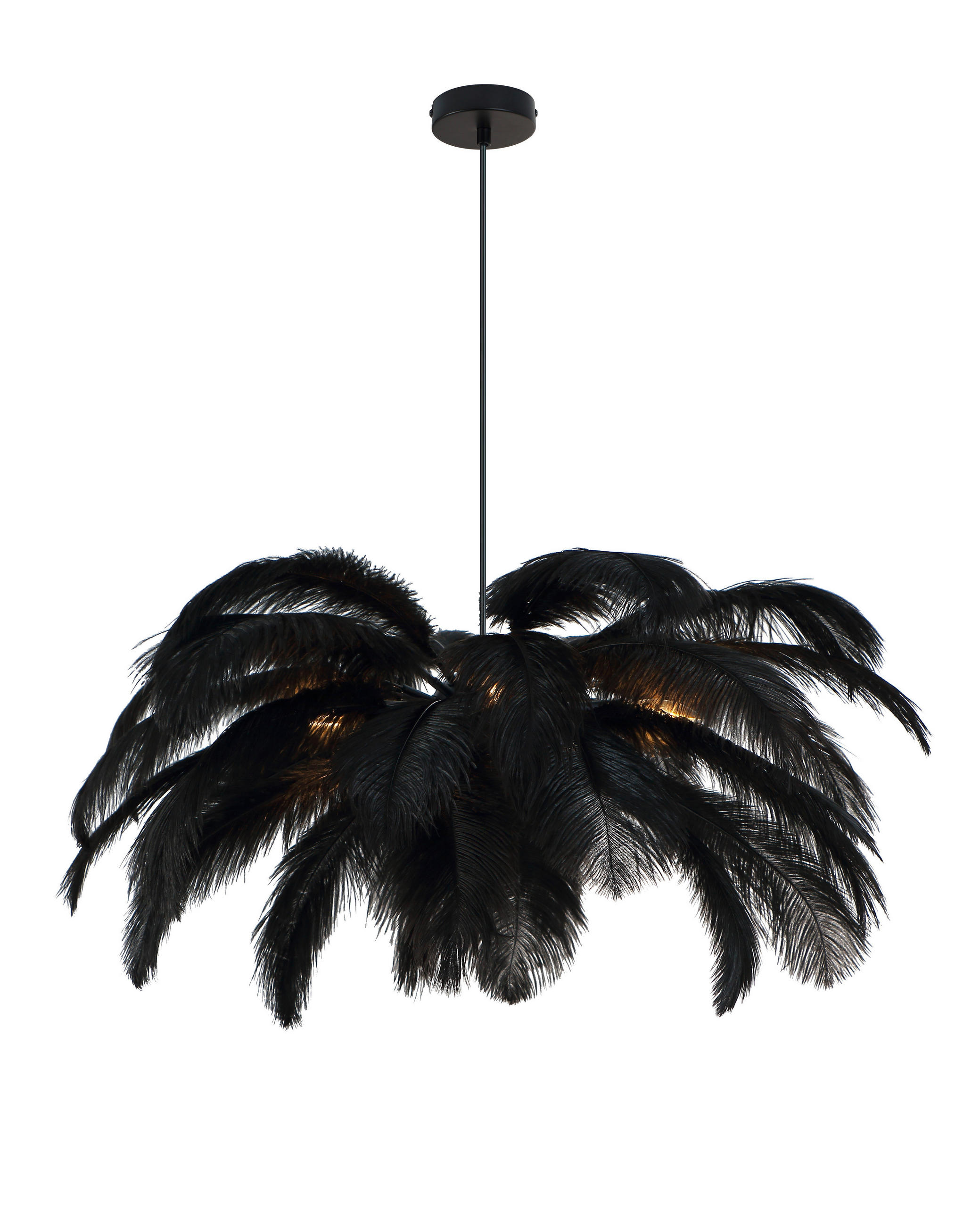 HÄNGELEUCHTE 55/120 cm   - Schwarz, Trend, Textil/Metall (55/120cm) - Novel