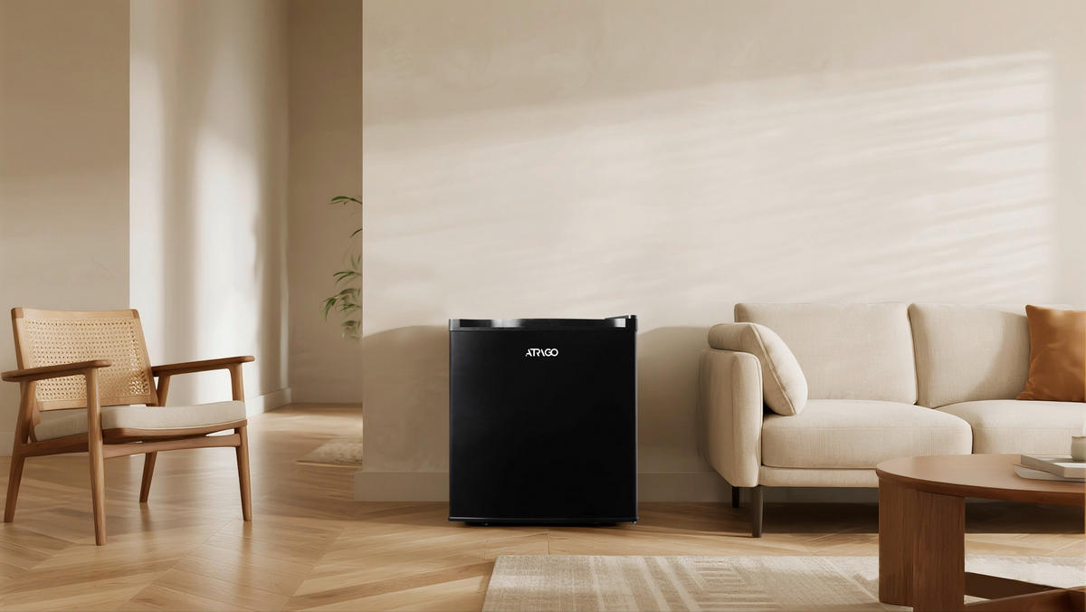 KÜHLSCHRANK 52690002/01  - Schwarz, Basics, Kunststoff/Metall (44,5/46,5/49,8cm) - Atrigo