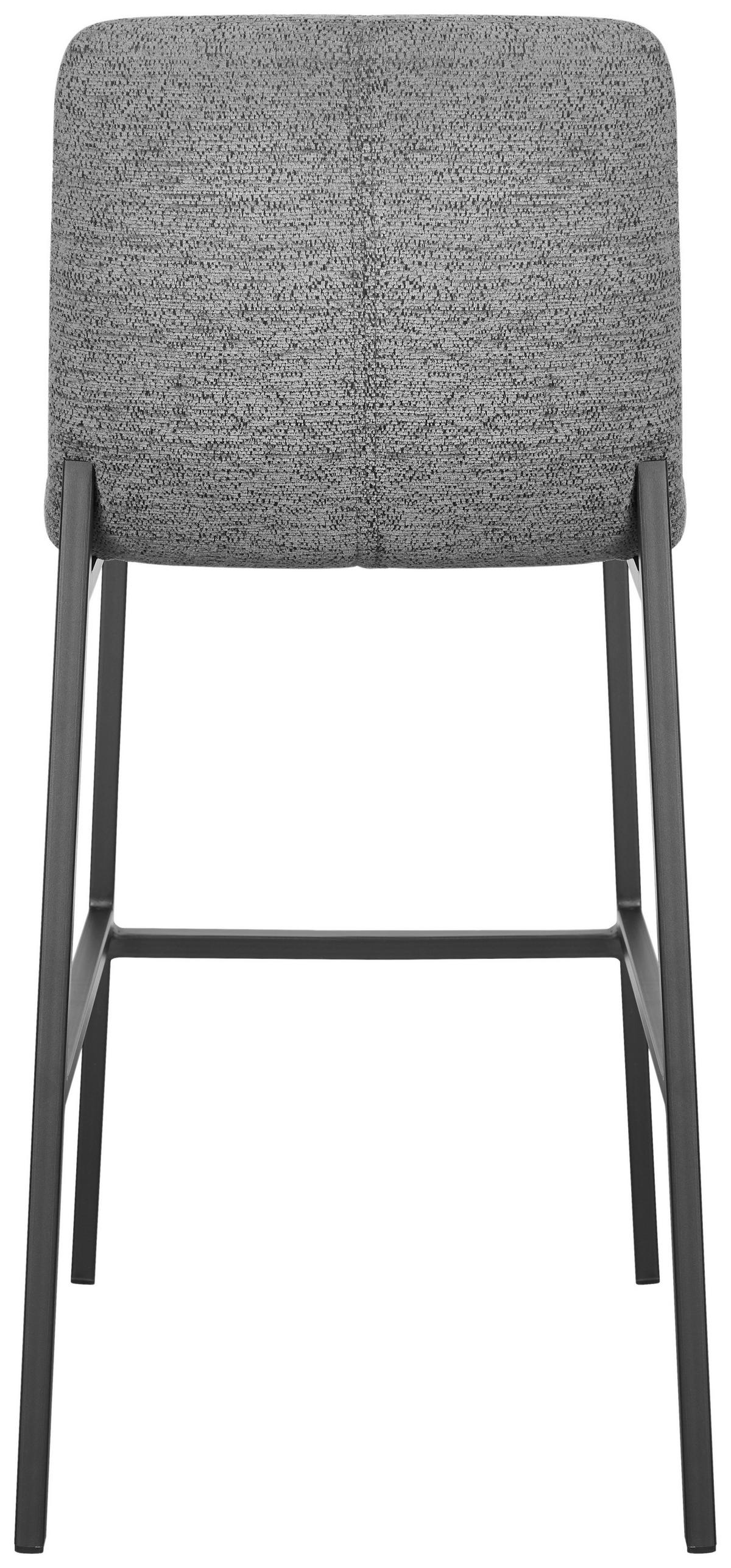 BARHOCKER in Grau, Schwarz  - Schwarz/Grau, MODERN, Textil/Metall (44,5/101/50,5cm) - Livetastic