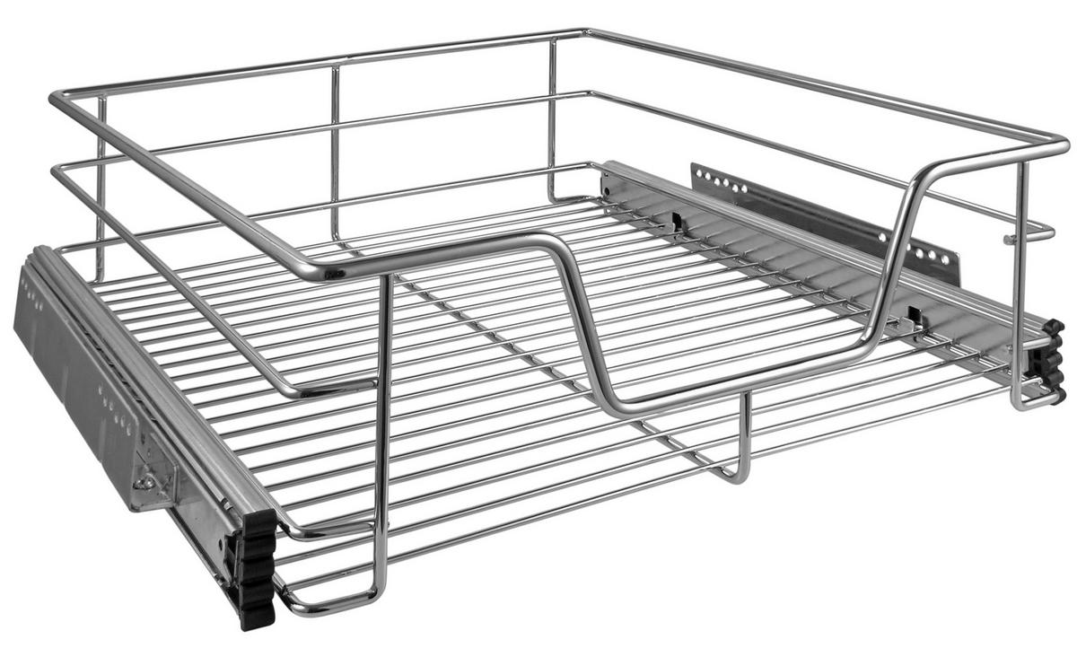 TELESKOP SCHUBLADE - Grau, Basics, Metall (39/14/44cm)