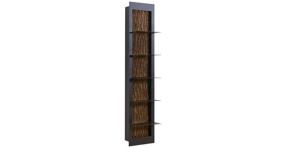 REGAL 38,5/181/29 cm Anthrazit, Eichefarben - Eichefarben/Anthrazit, Natur, Holz/Metall (38,5/181/29cm) - Valnatura