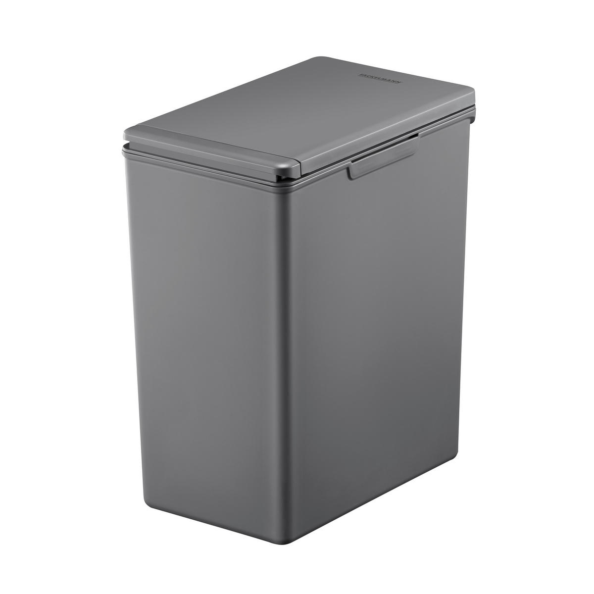 ABFALLEIMER Oslo 20 L  - Dunkelgrau/Anthrazit, Basics, Kunststoff (34/22/41,5cm) - Fackelmann