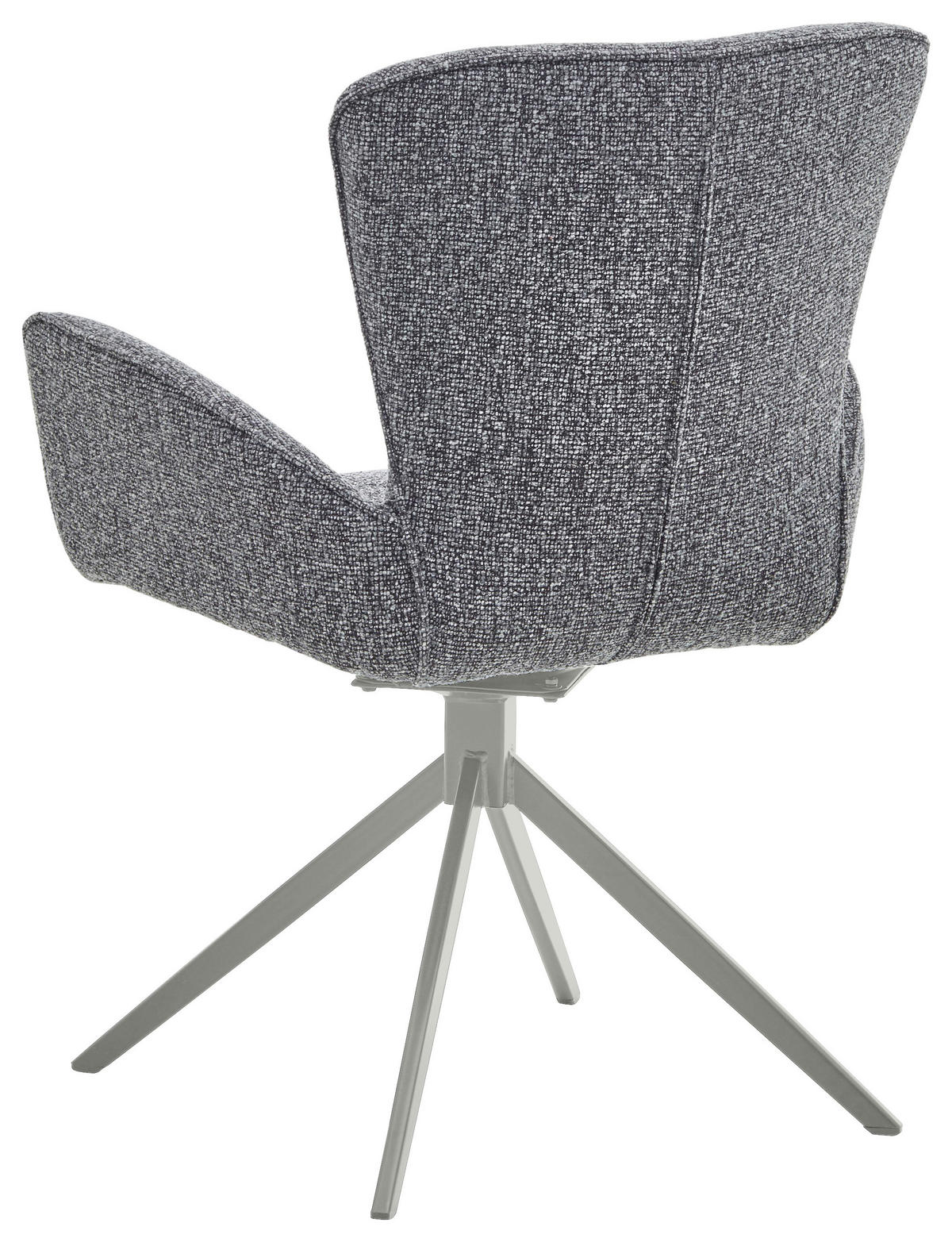 ARMLEHNSTUHL  in Eisen Jacquard, Flachgewebe  - Dunkelgrau/Grau, Design, Textil/Metall (63/92/63cm) - Valdera