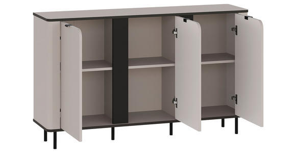 SIDEBOARD  in 136,8/82/35,2 cm  - Kaschmir/Schwarz, MODERN, Holzwerkstoff/Kunststoff (136,8/82/35,2cm) - Carryhome