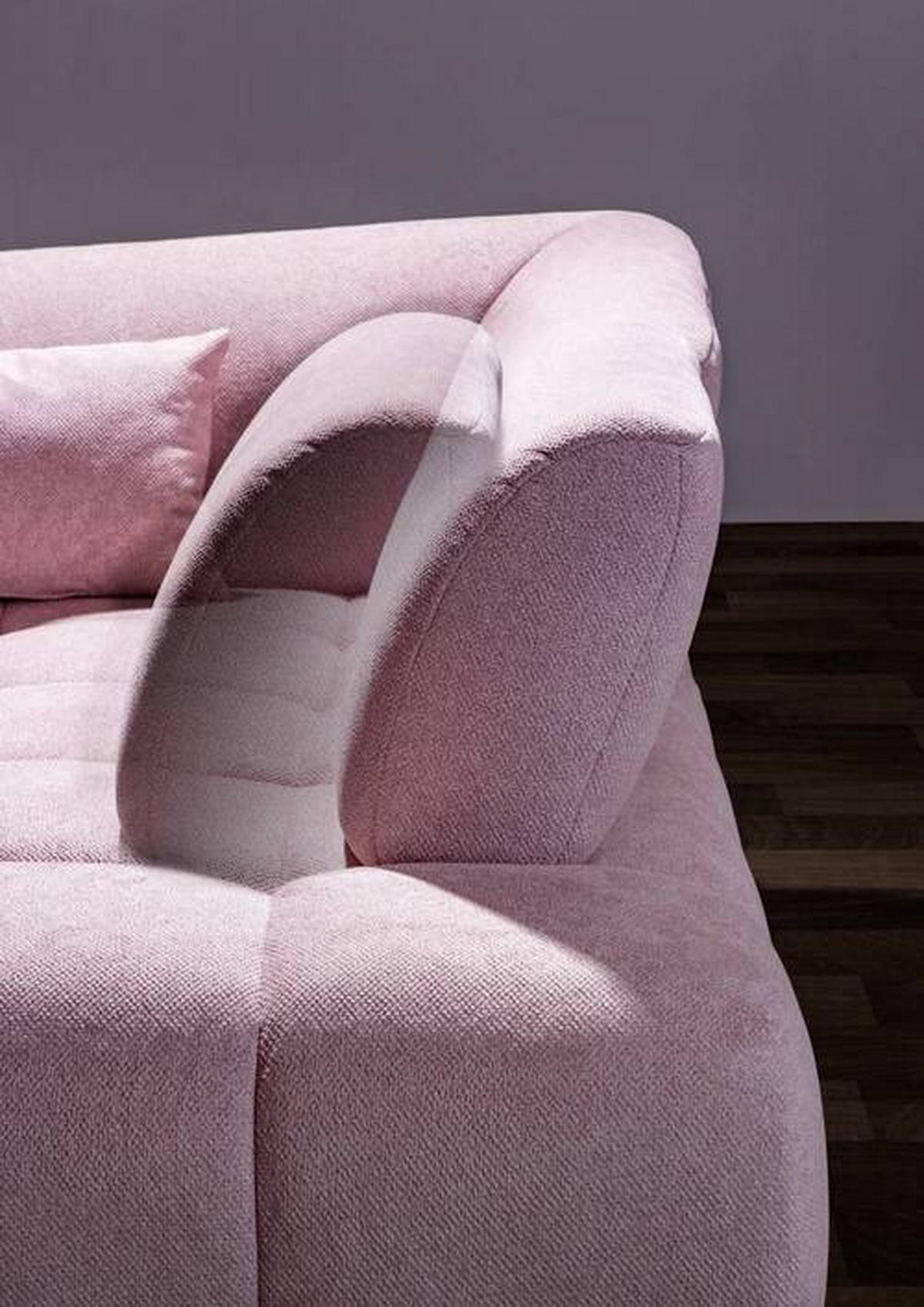 HÖRNSOFFA i velour gammalrosa  - svart/gammalrosa, Design, textil/plast (283/220cm) - MID.YOU