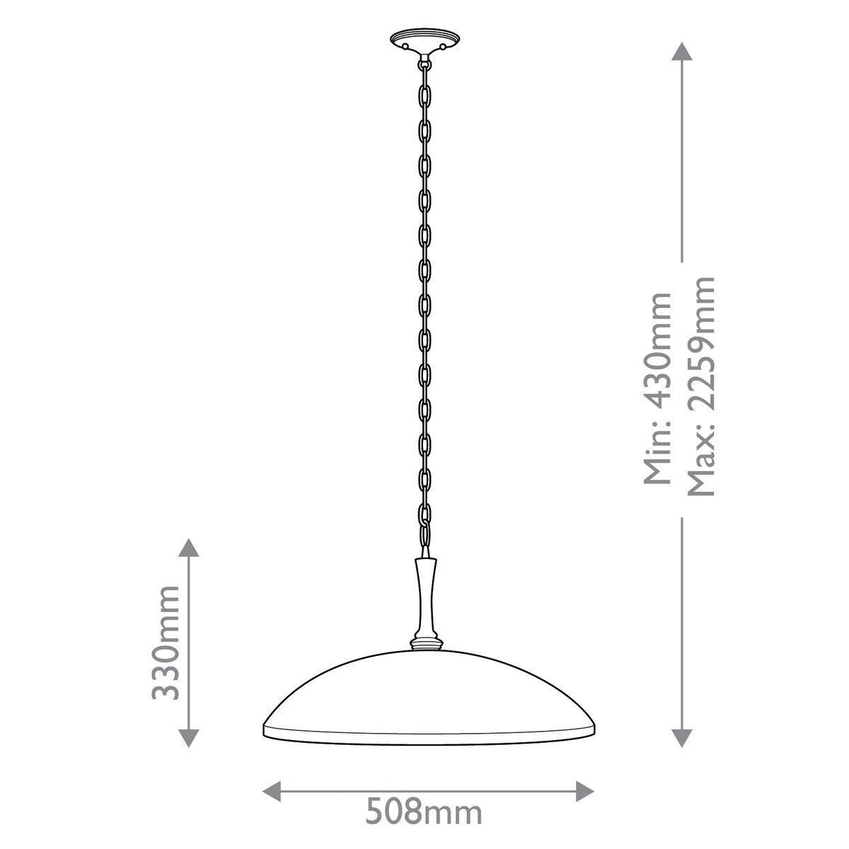 HÄNGELEUCHTE  - Champagner/Schwarz, KONVENTIONELL, Metall (225,9/33/50,8cm) - Elstead Lighting