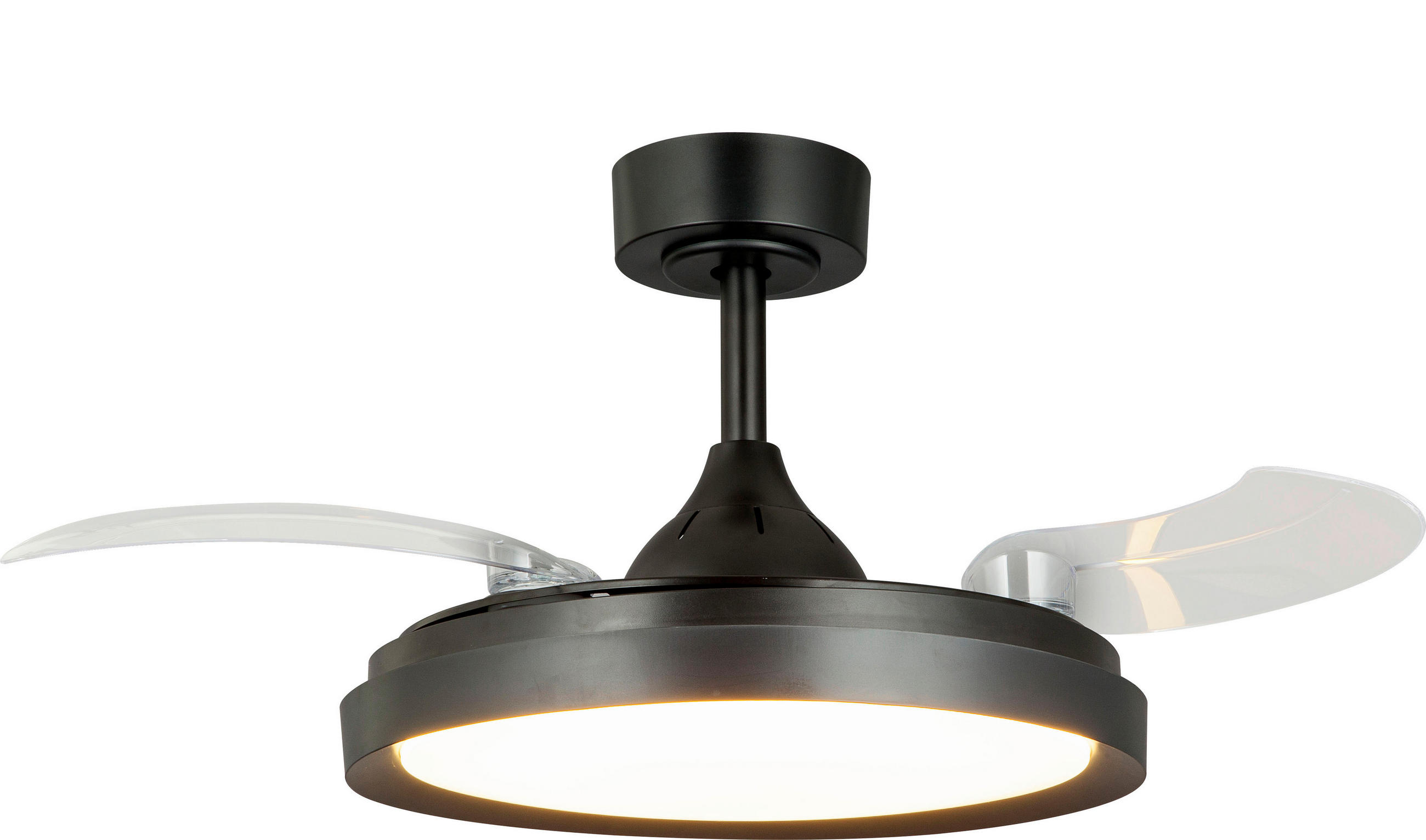 DECKENVENTILATOR - Transparent/Schwarz, Basics, Kunststoff/Metall (91/32,1cm) - Mican