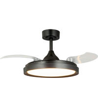 DECKENVENTILATOR - Transparent/Schwarz, Basics, Kunststoff/Metall (91/32,1cm) - Mican