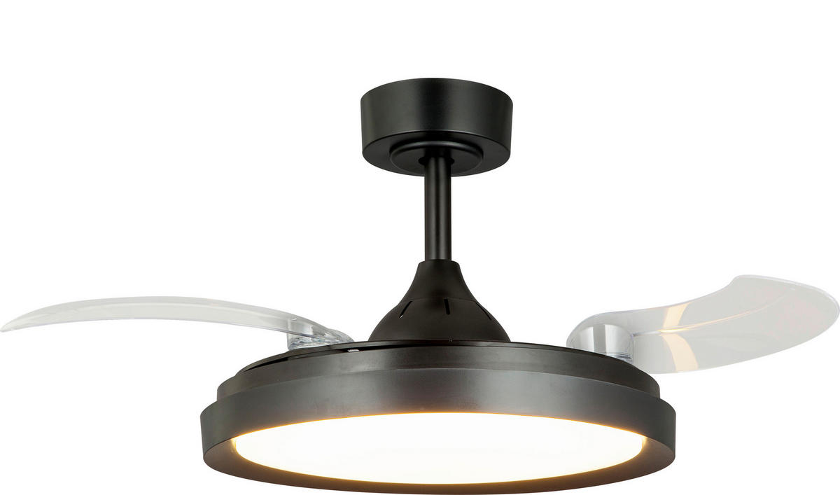 DECKENVENTILATOR - Transparent/Schwarz, Basics, Kunststoff/Metall (91/32,1cm) - Mican