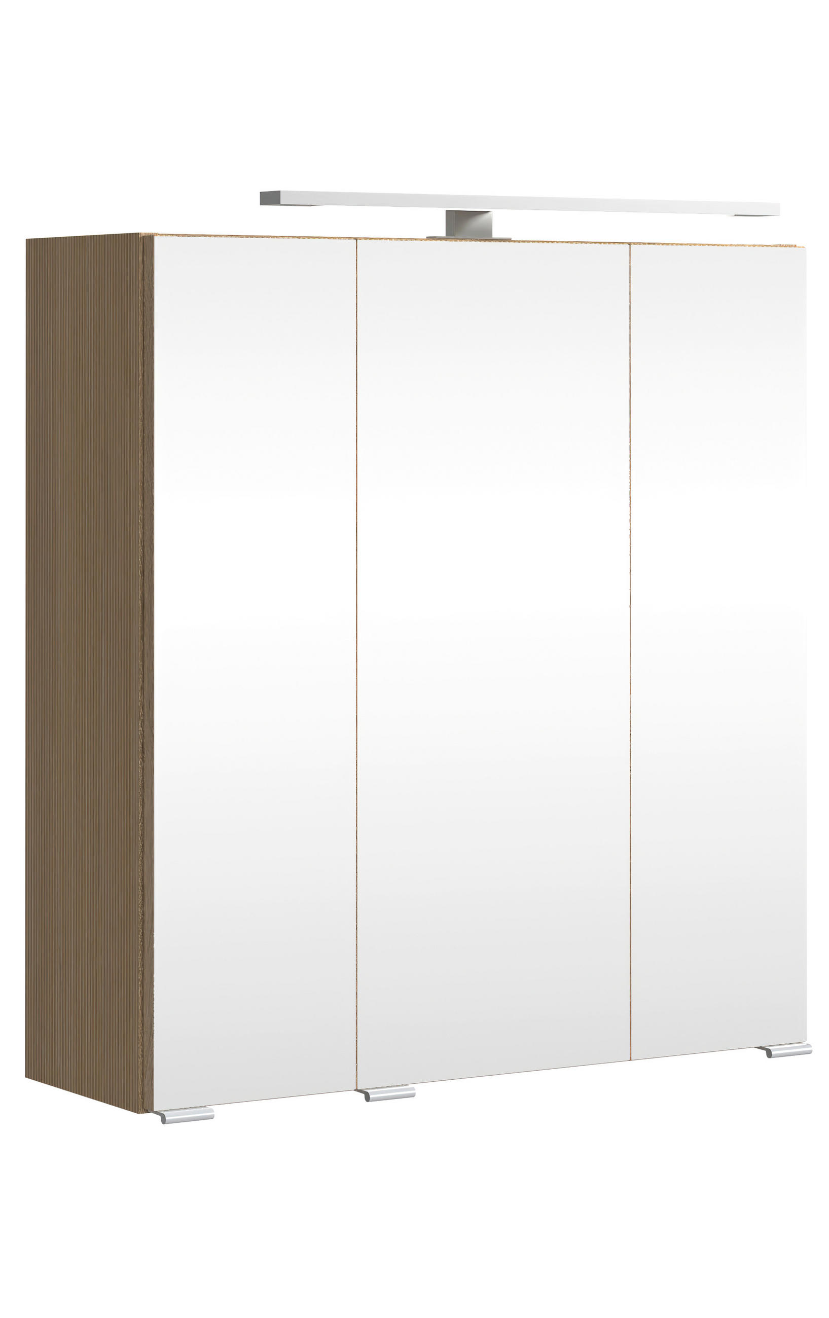 SPIEGELSCHRANK 60/64/20 cm  - Eichefarben/Silberfarben, KONVENTIONELL, Glas/Holzwerkstoff (60/64/20cm) - Xora