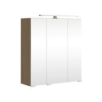 SPIEGELSCHRANK 60/64/20 cm  - Eichefarben/Silberfarben, KONVENTIONELL, Glas/Holzwerkstoff (60/64/20cm) - Xora