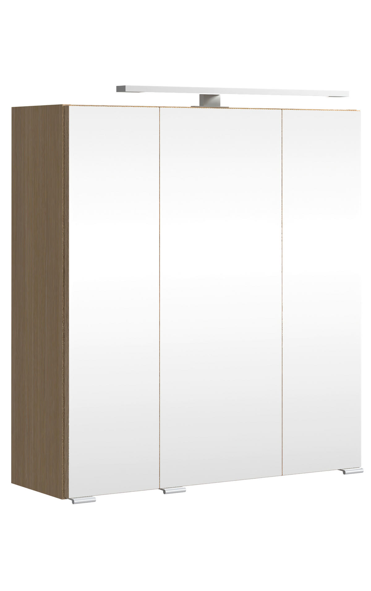 SPIEGELSCHRANK 60/64/20 cm  - Eichefarben/Silberfarben, KONVENTIONELL, Glas/Holzwerkstoff (60/64/20cm) - Xora
