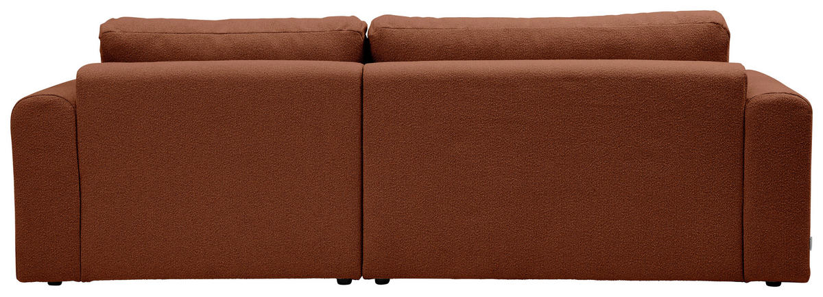 ECKSOFA Rostfarben Bouclé Rückenkissen, Rücken echt  - Rostfarben/Schwarz, KONVENTIONELL, Kunststoff/Textil (257/170cm) - Tom Tailor