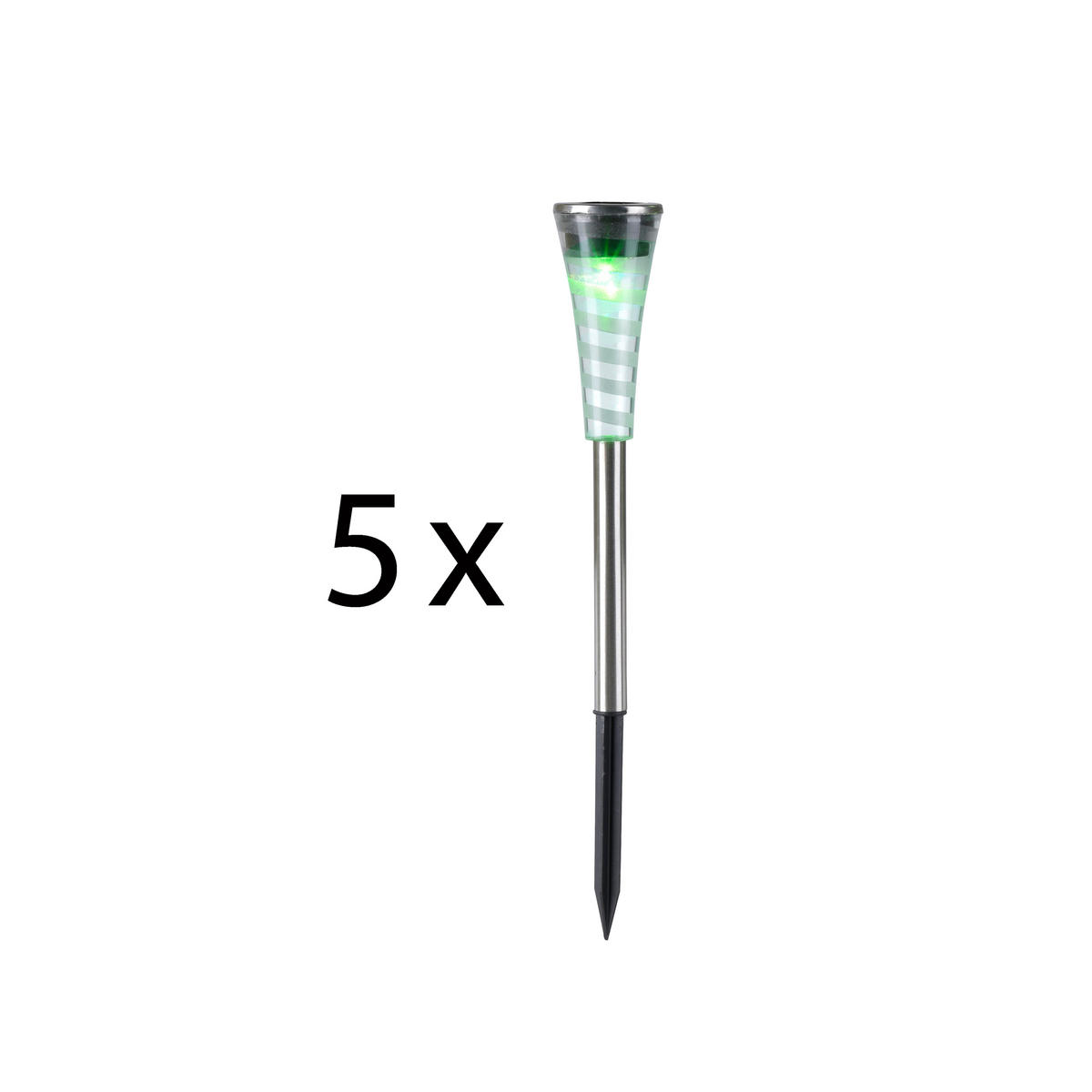 SVJETILJKA SOLARNA  - boje oplemenjenog čelika, Basics, plastika (4/4/27cm)