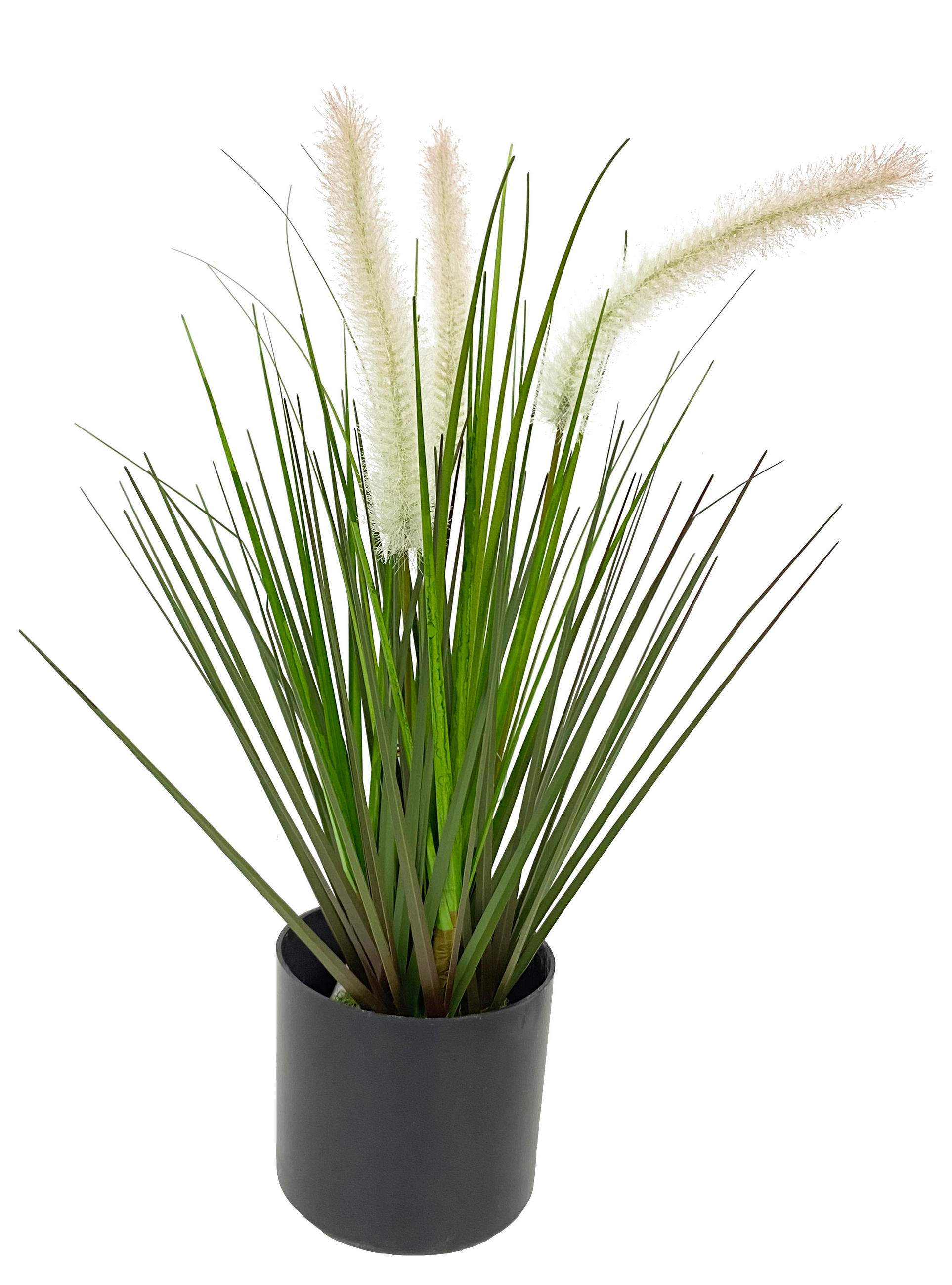 DEKORAČNÍ TRÁVA, 40 cm - bílá/tmavě zelená, Basics, kov/plast (40cm) - Ambia Home