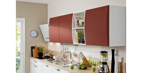 EINBAUKÜCHE   - Rot/Weiß, Design, Holzwerkstoff - Novel