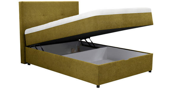 BOXBETT 100/200 cm in Grün - Schwarz/Grün, KONVENTIONELL, Kunststoff/Textil (100/200cm) - Carryhome