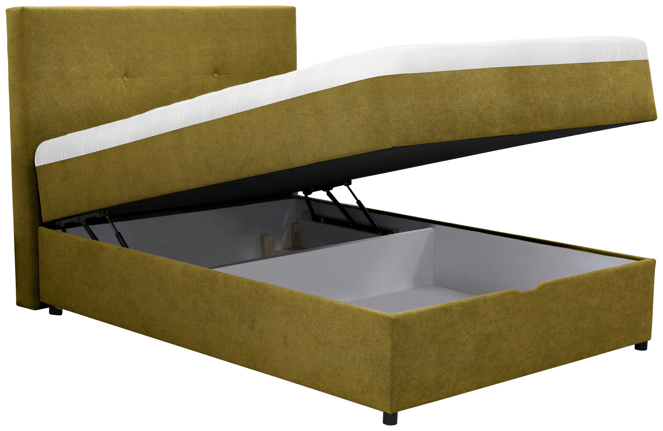 BOXBETT 100/200 cm  in Grün  - Schwarz/Grün, KONVENTIONELL, Kunststoff/Textil (100/200cm) - Carryhome