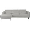 SOFFA i flatväv ljusgrå  - ljusgrå/svart, Design, metall/trä (238/78/142cm) - Pure Home Comfort