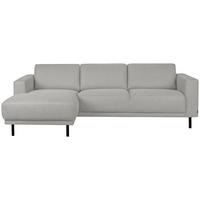 SOFFA i flatväv ljusgrå  - ljusgrå/svart, Design, metall/trä (238/78/142cm) - Pure Home Comfort