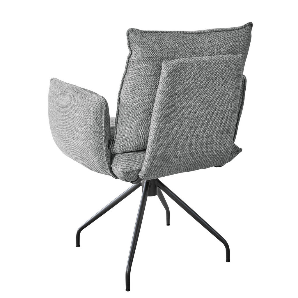 Thumbnail - Dieter Knoll Armlehnstuhl, Hellgrau, Metall, Textil, Sternfuß, 65x90x70 cm, Goldenes M, Lederauswahl, Stoffauswahl, Sitz...