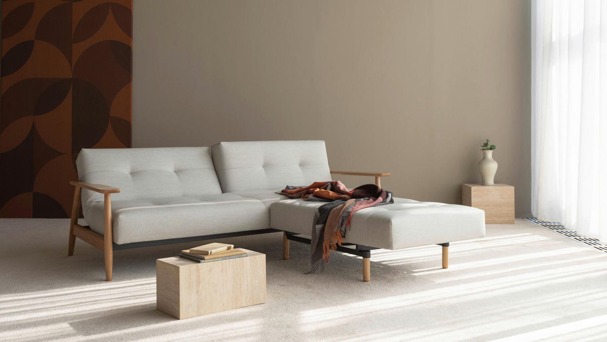 SESSEL in Flachgewebe Naturfarben  - Eichefarben/Naturfarben, Design, Holz/Textil (90/77/91cm) - Niels Andersson