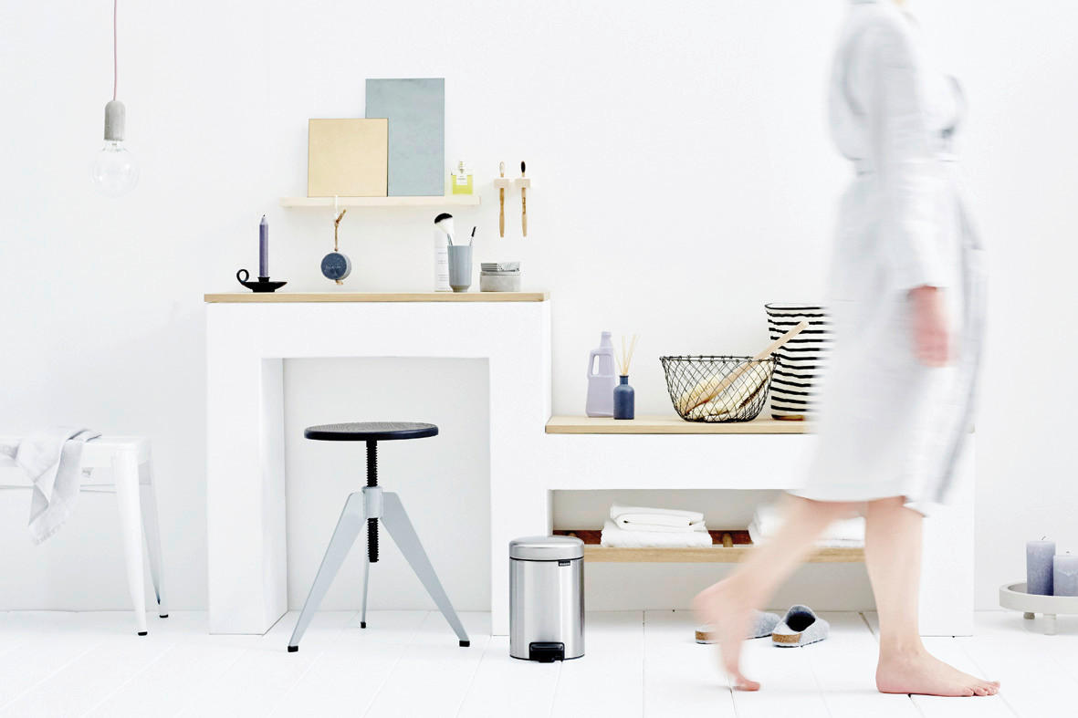 ABFALLEIMER NEW ICON 3 L  - Silberfarben, Design, Kunststoff/Metall (16,8/26,4/23,5cm) - Brabantia