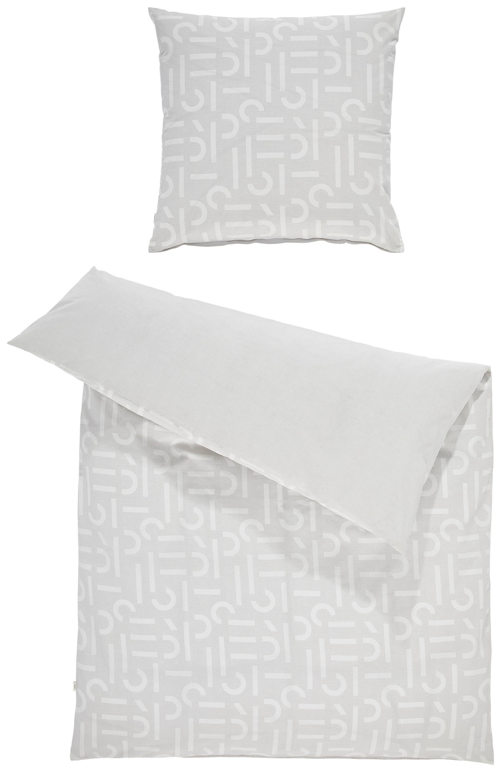 WENDEBETTWÄSCHE SCATTER BIG Renforcé 155/220 cm  - Hellgrau/Grau, Design, Textil (155/220cm) - Esprit