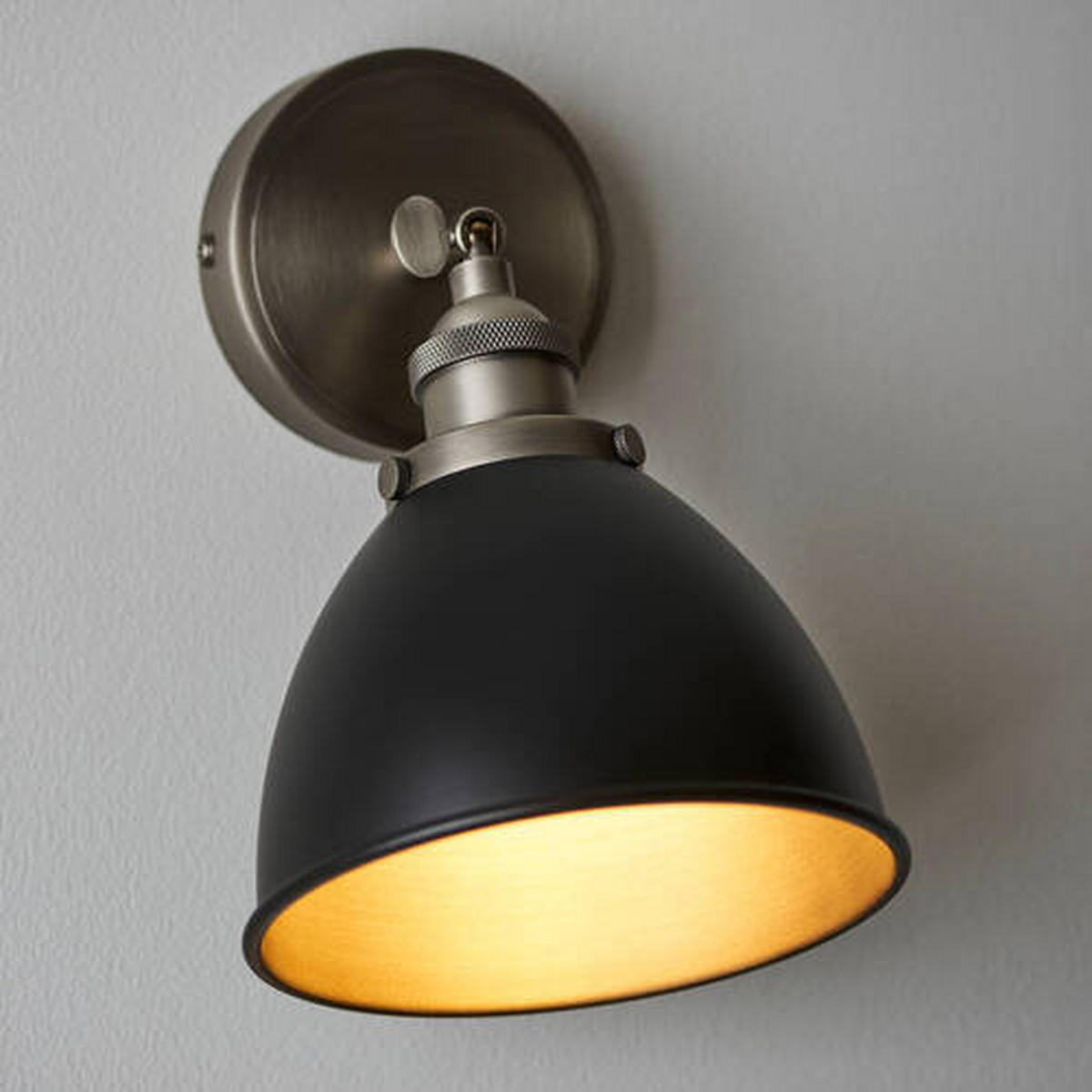 WANDLEUCHTE Endon Franklin 15/22.5/23 cm   - Zinkfarben/Schwarz, Basics, Metall (15/22.5/23cm) - ENDON