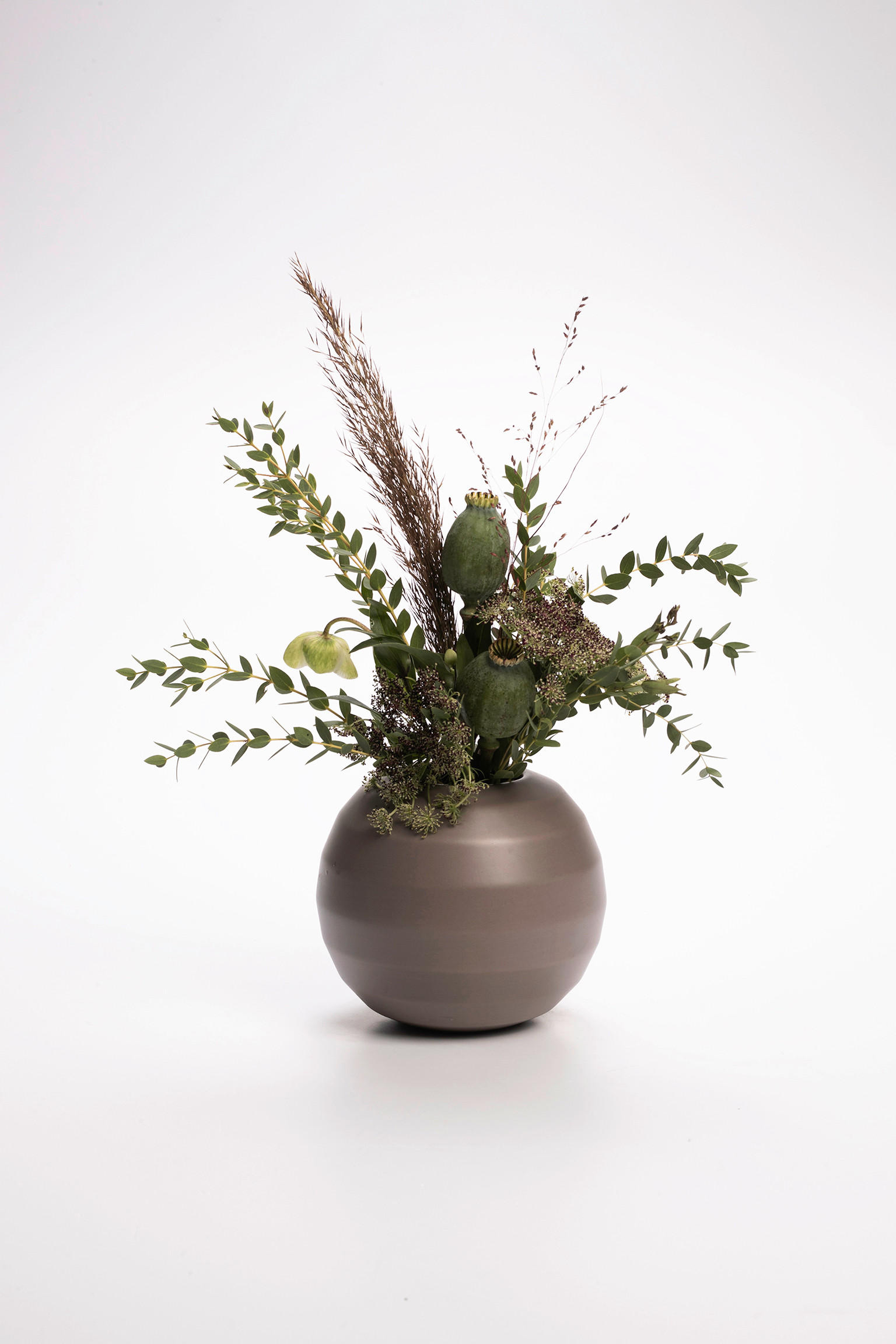 VASE 14 cm  - Dunkelgrau, Basics, Keramik (16/14cm) - Markslöjd