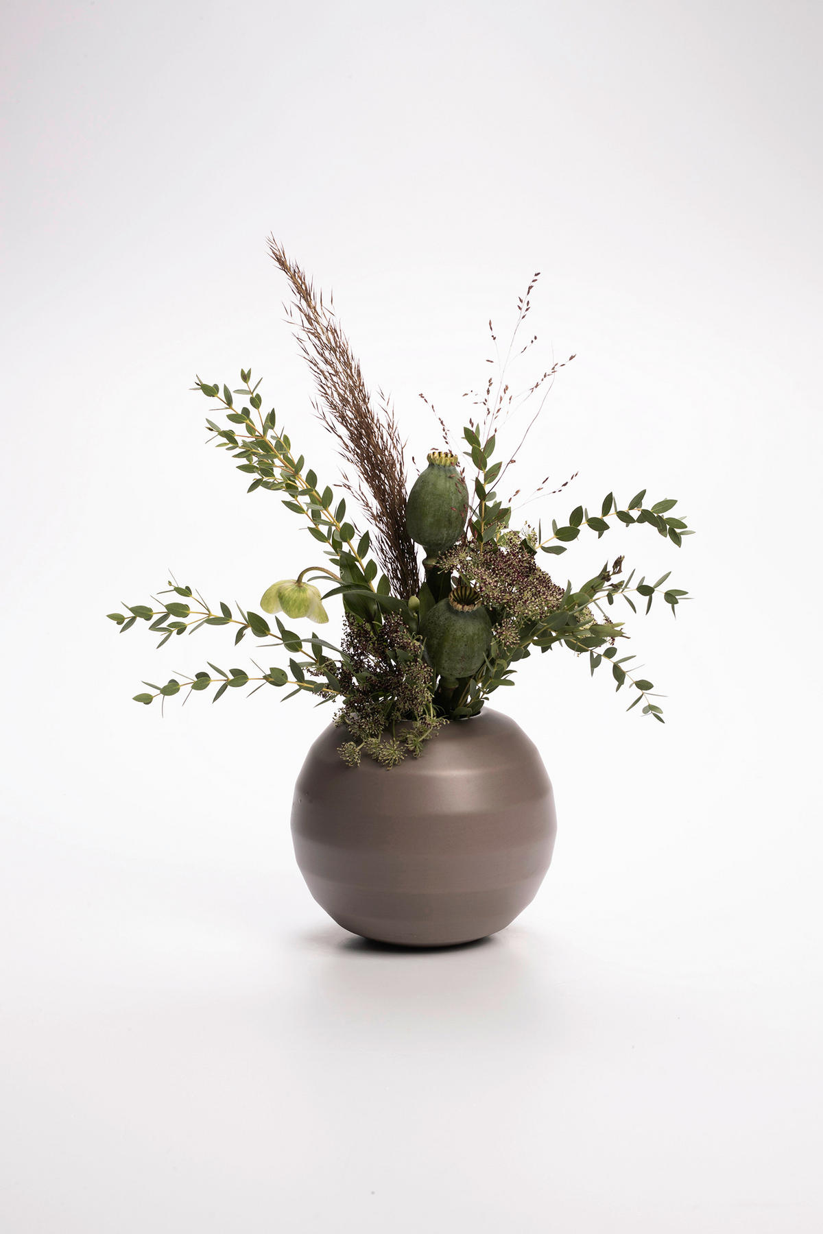 VASE 14 cm  - Dunkelgrau, Basics, Keramik (16/14cm) - Markslöjd