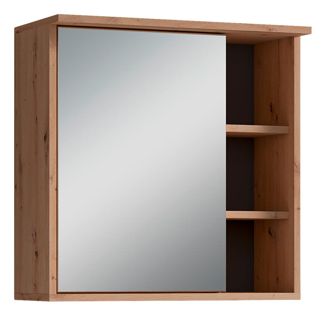 SPIEGELSCHRANK 60/61/28 cm  - Anthrazit/Eiche Artisan, MODERN, Glas/Holzwerkstoff (60/61/28cm) - MID.YOU