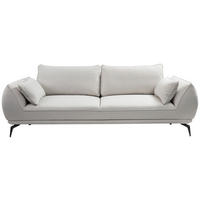 3-SITZER-SOFA in Webstoff Creme  - Creme/Schwarz, Modern, Textil/Metall (249/86/118cm) - MID.YOU