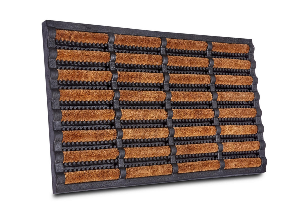 KOKOSMATTE  40/60 cm  Schwarz, Hellbraun  - Hellbraun/Schwarz, Basics, Naturmaterialien/Kunststoff (40/60cm)