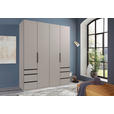 DREHTÜRENSCHRANK in Sahara - Schwarz/Sahara, KONVENTIONELL, Holzwerkstoff/Metall (200/236/58cm) - Hom`in