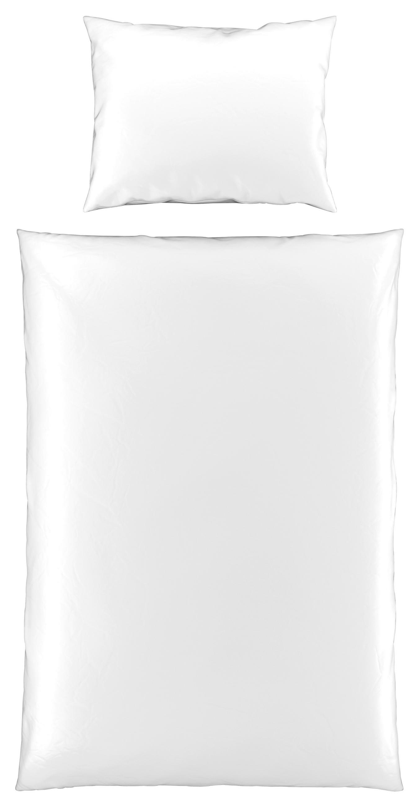 Bettwäsche 140x200 cm Lydia Satin, Weiß