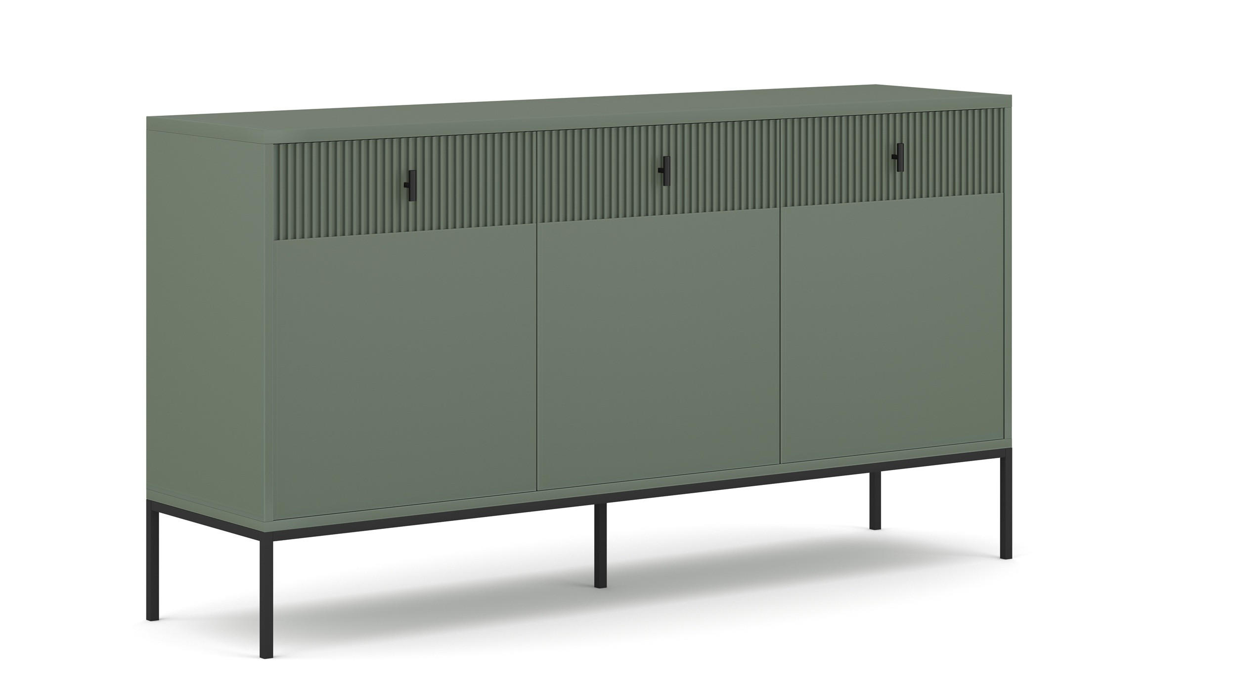SIDEBOARD Maggiore  in 154,5/82,6/39 cm  - Goldfarben/Schwarz, Design, Holzwerkstoff/Metall (154,5/82,6/39cm) - Boxxx