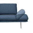 ECKSOFA  in Flachgewebe Blau  155/234 cm  - Blau/Schwarz, Design, Textil/Metall (155/234cm) - Dieter Knoll