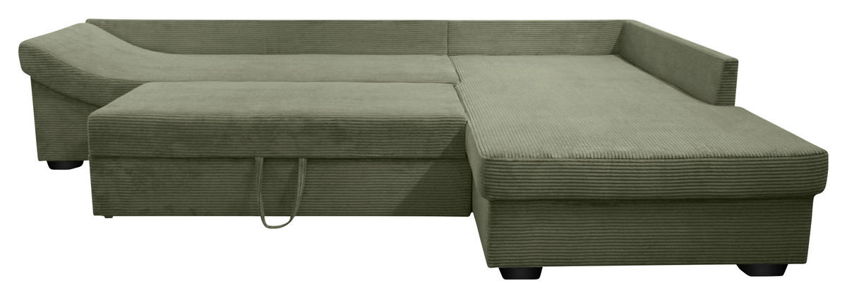 ROHOVÁ SEDAČKA, textil, olivově zelená - černá/šalvějově zelená, Konvenční, dřevo/textil (298/202cm) - Carryhome