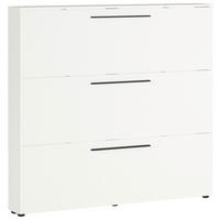 SCHUHKIPPER 140/129/19 cm  - Weiss/Schwarz, Basics, Holzwerkstoff/Kunststoff (140/129/19cm)