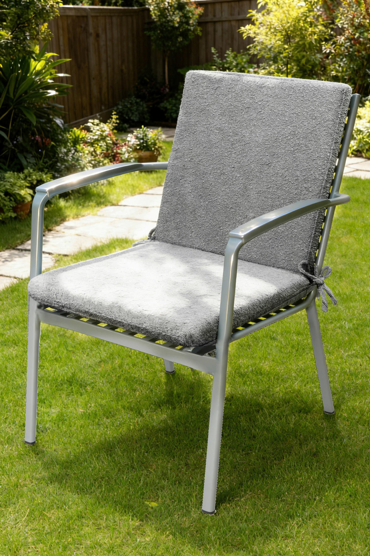GARTENSITZKISSEN Grau  - Grau, Konventionell, Textil (50/52/48cm) - Dieter Knoll